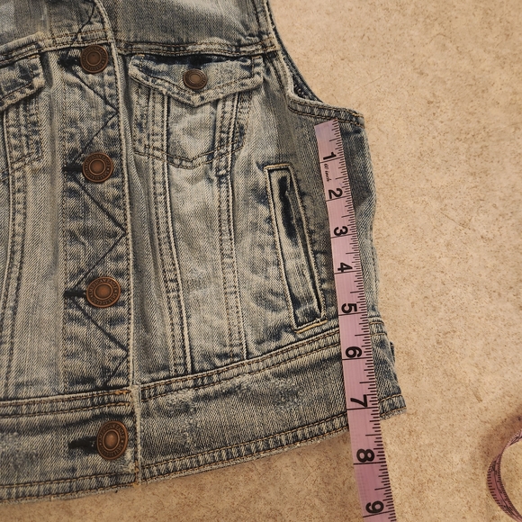 Y2K American Eagle Jeans / Denim Button Down Vest Size Sm. Good Used Conditions - Picture 7 of 10